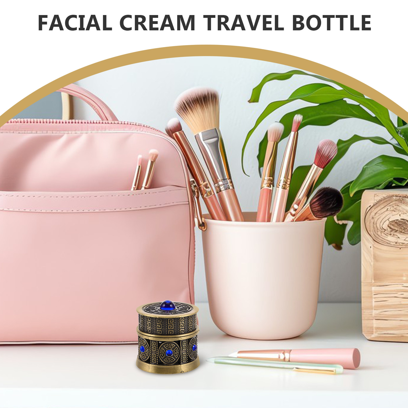 Sturdy Refillable Cream Jar Me - Luxury Skincare Travel Size ulasan dan harga
